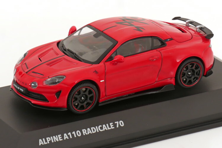 ソリド 1/43 アルピーヌ A110 ラディカーレ 70 2024 レッド ブラック Solido 1:43 Alpine A110 Radicale 70 2024 red black