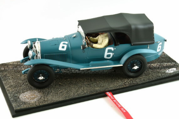 ル・マン ミニチュアーズ 1/18 ロレーヌ ディートリッヒ B3-6 #6 優勝 ル・マン24時間 1926 ロシニョール/ブロック ドライバーフィギュア ジオラマベースプレートとパッケージ ルーフ付き Le Mans Miniatures 1:18 Lorraine Dietrich B3-6 N6 Winner 24h LeMans 1926