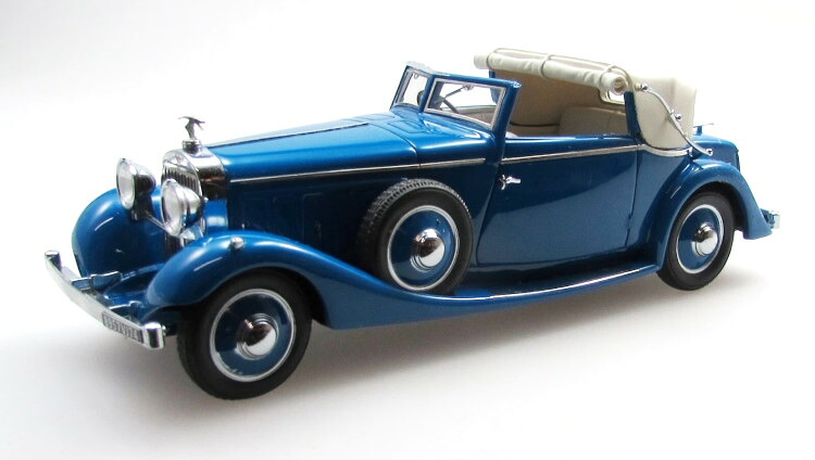 ESVAL MODEL 1/43 イスパノ スイザ J12 落っこちる上端 オープンカー スリー空間的関係 開けっ広げ フェルナンデス \u0026 ダリン 1934 青み 白いことESVAL MODEL 1:43 HISPANO SUIZA J12 DROPHEAD CONVERTIBLE THREE POSITION OPEN BY FERNANDEZ \u0026 DARRIN 1934