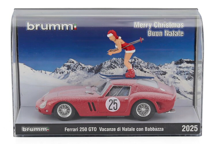 ブルム PROM 1/43 フェラーリ 250 GTO クーペ 1962 バカンツェ ディ ナターレ コン バッバッツァ 2025 スキー付 メリークリスマス ブオンナターレBRUMM PROM 1:43 FERRARI 250 GTO COUPE 1962 VACANZE DI NATALE CON BABBAZZA 2025 WITH SKI MERRY CHRISTMAS BUON NATALE｜Reowide モデルカー カタログ SHOP