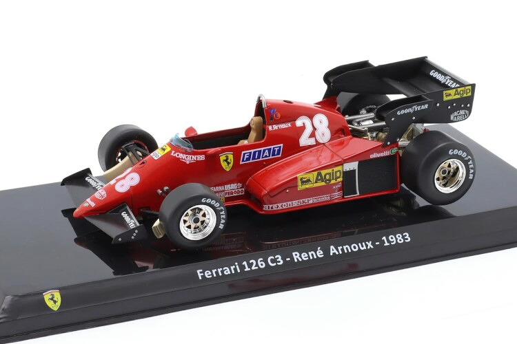 Premium Collectibles 1/24 フェラーリ 126C3 N28 フォーミュラ1 1983 ルネ アルヌーPremium Collectibles 1:24 Ferrari 126C3 N28 Formula 1 1983 Rene Arnoux|Reowide モデルカー カタログ SHOP