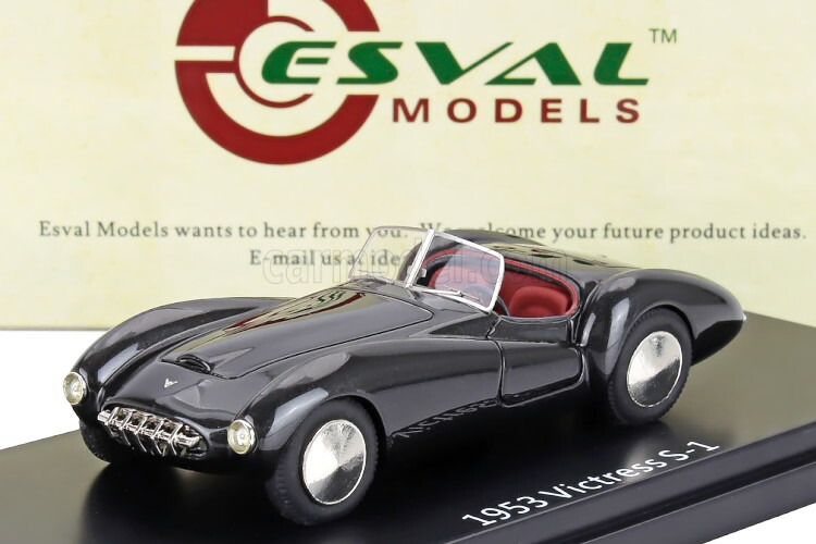 ESVAL MODEL 1/43 ビクトレス S-1 カブリオレ オープン 1954 ブラック ESVAL MODEL 1:43 VICTRESS S-1 CABRIOLET OPEN 1954 BLACK