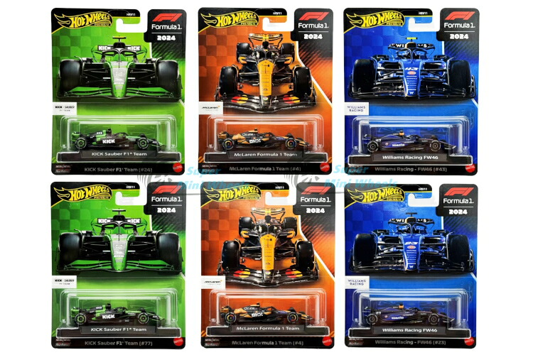 ホットウィール 1/64 割り増し金  2025 数式1 2024 時節 F1 交ぜ合わせる 2 6台仕掛けるHot Wheels 1:64 Premium 2025 Formula 1 2024 Season F1 Mix 2 6 Cars Set