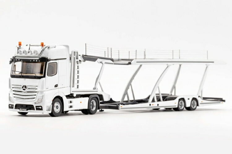 ゲインコーププロダクツ 1/64 メルセデス ベンツ アクトロス 積載車 ホワイト GCD 1:64 Mercedes-Benz Actros Auto Transporter White
