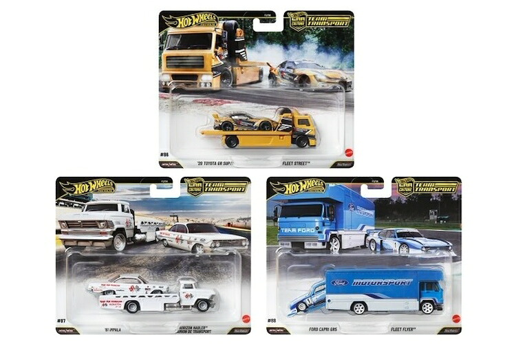 ホットウィール 1/64 野球クラブ 移送 2025 J入れもの アソート 3台仕掛ける FLF56 957JHot Wheels 1:64 Team Transport 2025 J-Case Assortment Set of 3 FLF56 957J