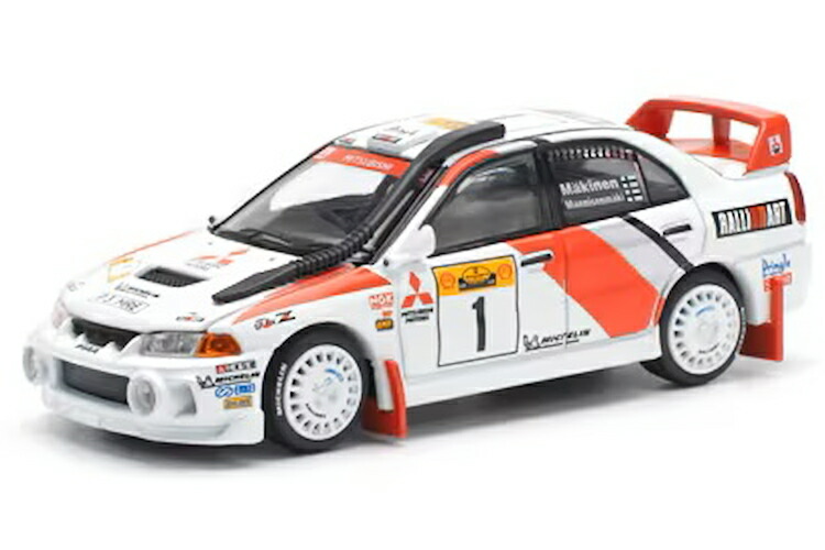 ポップレース 1/64 三菱ランサーエボリューションIV #1 サファリラリーケニア1998Pop Race 1:64 MITSUBISHI LANCER EVOLUTION IV N1 SAFARI RALLY KENYA 1998