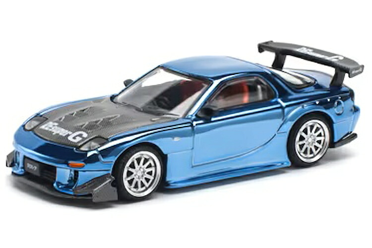 ポップレース 1/64 マツダ RX7 RE雨宮 ワイドボディ ブルークロムPop Race 1:64 Mazda RX7 RE AMEMIYA WIDEBODY BLUE CHROME