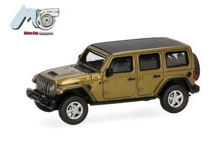 ヘルパ マイクロシティ 1/87 ジープ ラングラー 2017 オリーブ グリーン Herpa Micro City 1:87 Jeep Wrangler Year 2017 olive green