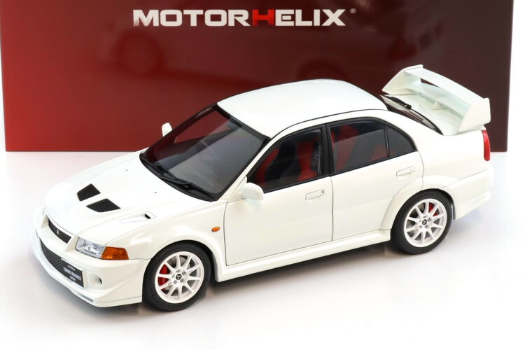 モーターヘリックス 1/18 三菱 ランサー エボリューション 6 6.5 GSR T.M.E スコーティアホワイト Motorhelix 1:18 Mitsubishi Lancer Evolution VI (6.5) GSR T.M.E Scotia white