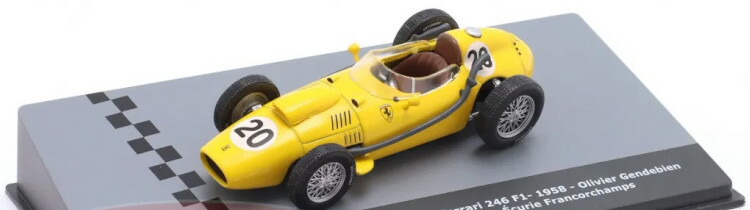アルタヤ 1/43 フェラーリ ディーノ 246 #20 フォーミュラ1 1958 オリヴィエ ジャンドビアン Altaya 1:43 Ferrari Dino 246 #20 Formula 1 1958 Olivier Gendebien