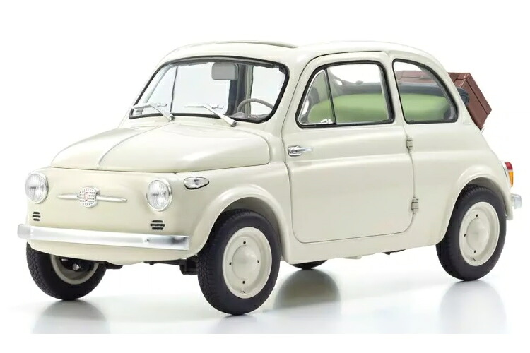 京商 1/18 フィアット ヌォーヴァ 500 アクセサリー付 アイボリーKyosho 1:18 Fiat Nuova 500 with Accessories Ivory|Reowide モデルカー カタログ SHOP