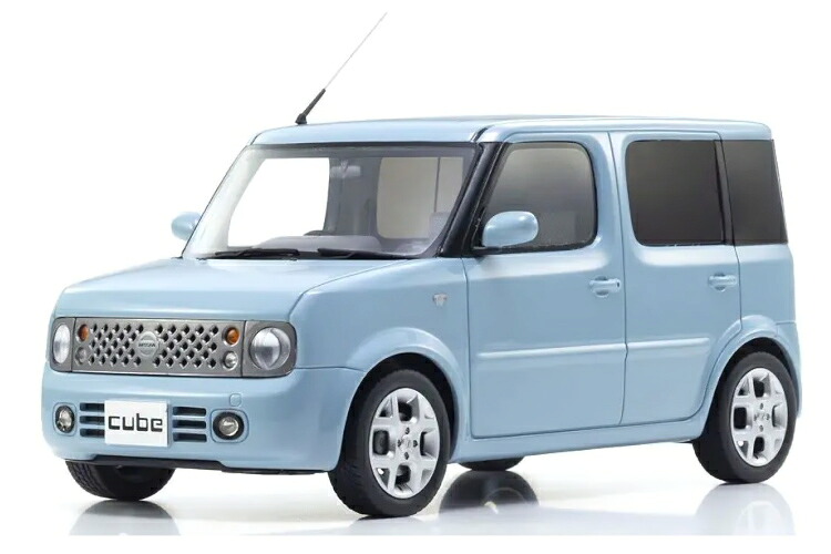 京商 サムライ 1/18 日産 正六面体 ともし火青みKyosho Samurai 1:18 Nissan Cube Light Blue
