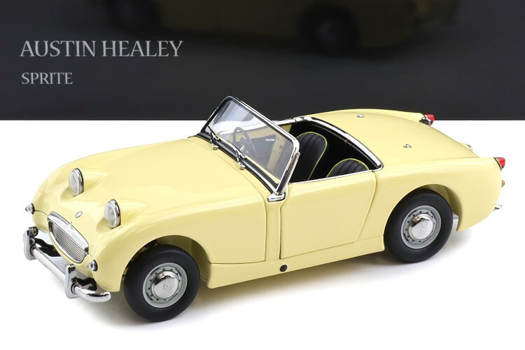 京商 1/18 オースチン ヒーレー スプライト 1958 プリムローズイエロー 開閉Kyosho 1:18 Austin Healey Sprite 1958 Primrose yellow