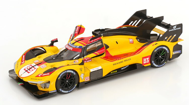 ブラーゴ 1/18 フェラーリ 499P #83 勝ちとる ル・マン24第四次元 2025 ロバート クビサ/フィリップ ハンソン/イーフェイ イェBburago 1:18 Ferrari 499P #83 Winner 24h LeMans 2025