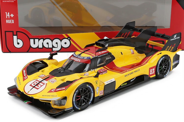 ブラーゴ 1/18 フェラーリ 499P #83 勝ちえる ル・マン24第四次元 2025 ロバート クビサ/イェ/ハンソンBBURAGO 1:18 Ferrari 499P No.83 Winner 24h Le Mans 2025 Kubica/Ye/Hanson