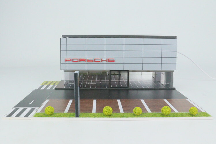 G-Fans 1/64 ライト付 建物 ジオラマ モデル ウェーブ センター ※ミニカー・フィギュアは付属しません G-Fans 1:64 Building Diorama Model With Lights Wave Center