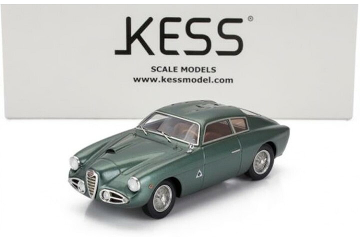 KESS-MODEL 1/43 アルファロメオ 1900C SS sn01840 ザガート クーペ 1957 グリーン メタリック KESS-MODEL 1:43 ALFA ROMEO 1900C SS sn01840 ZAGATO COUPE 1957 GREEN METALLIC