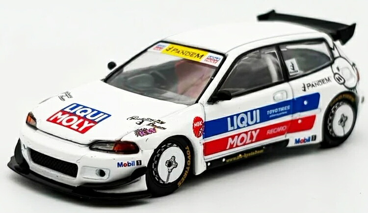 ポップレース 1/64 パンデム シビック EG6 ホワイト 東京オートサロン 2025 Pop Race 1:64 Pandem Civic EG6 White Tokyo Auto Salon 2025