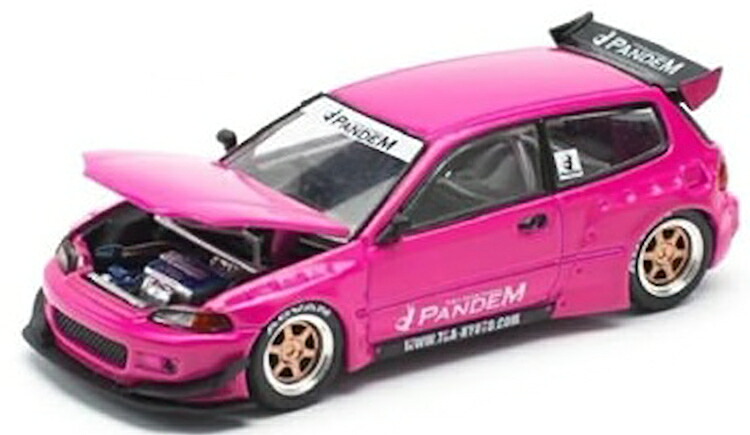 ポップレース 1/64 ホンダ パンデム シビック EG6 ピンク エニグマ限定版 Pop Race 1:64 Honda Pandem Civic EG6 Pink Enigma Exclusive Edition