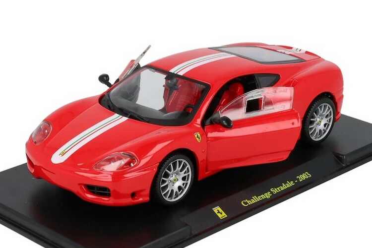 ブラーゴ 1/24 フェラーリ F360モデナ チャレンジ ストラダーレ 2003 レッド ストライプ 開閉 Bburago 1:24 FERRARI F360 Modena Challenge Stradale 2003 Red stripe