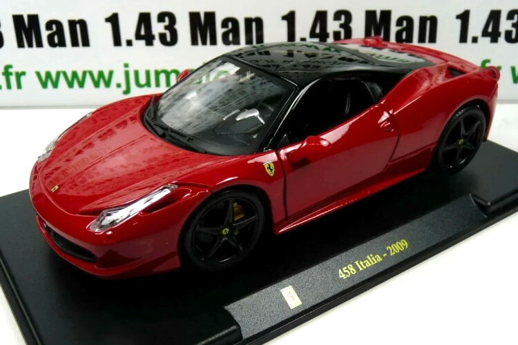 ブラーゴ 1/24 フェラーリ GT 458 イタリア 2009 レッド Bburago 1:24 FERRARI GT 458 ITALIA 2009 Red