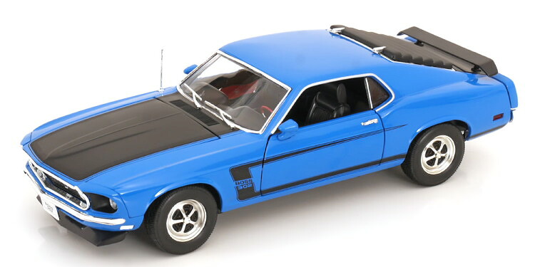 ウェリー 1/18 フォード マスタング ボス 302 1969 ブルー ブラック 開閉 Welly 1:18 Ford Mustang Boss 302 1969 blue black