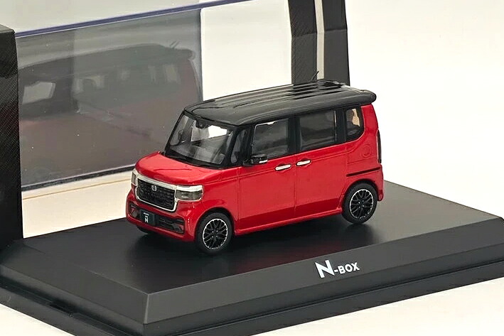 ホビージャパン 1/43 ホンダ N-BOX カスタム プレミアム クリスタルレッドメタリック ブラック Hobby Japan 1:43 Honda N-BOX CUSTOM Premium Crystal Red Metallic Black