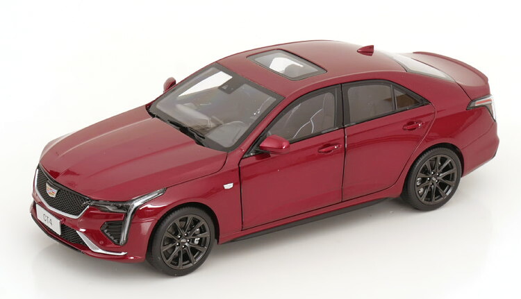 キャデラック特注 1/18 US GM キャデラック CT4 赤いこと 開閉Cadillac 1:18 US GM Cadillac CT4 Red ミニカー・トイカー-乗り物のおもちゃ