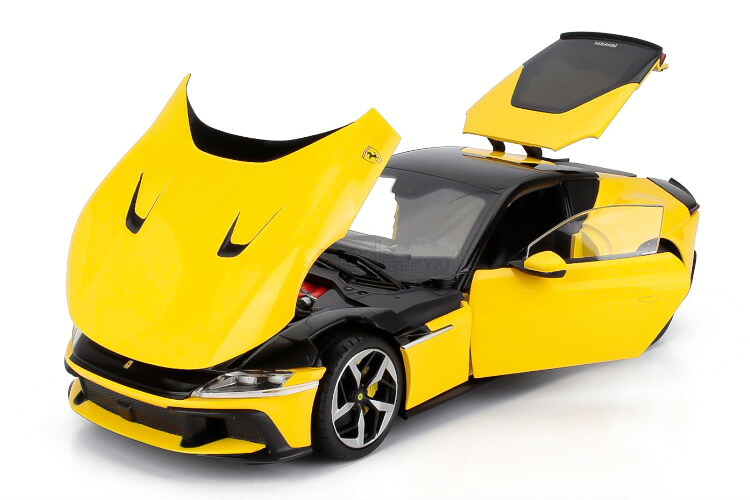 POLISTIL 1/18 フェラーリ 12チリンドリ 2024 ジアロモデナ イエロー 開閉Polistil 1:18 FERRARI 12CILINDRI 2024 GIALLO MODENA YELLOW|Reowide モデルカー カタログ SHOP