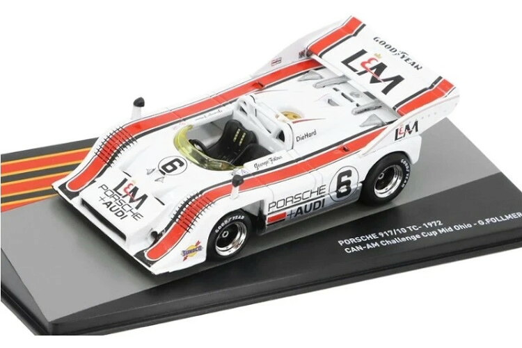 アルタヤ 1/43 ポルシェ 917 10 TC #6 優勝 カンナムチャレンジカップ ミッドオハイオ 1972 ジョージ フォルマー Altaya 1:43 Porsche 917 10 TC N6 Winner Can Am Challenge Cup Mid Ohio 1972 George Follmer