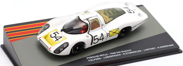 アルタヤ 1/43 ポルシェ 907黄体形成ホルモン #54 勝ち得る デイトナ24第四次元 1968 ポルシェ ワークス野球クラブ エルジェラルド・r・フォードAltaya 1:43 Porsche 907黄体形成ホルモン #54 Winner 24h Daytona 1968 Porsche Works Team Elford 車-ミニカー・トイカー