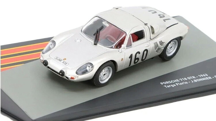 アルタヤ 1/43 ポルシェ 718 GTR #160 優勝 タルガ フローリオ 1963 ボニエ/アバーテ Altaya 1:43 Porsche 718 Gtr #160 Winner Targa Florio 1963 Bonnier Abate