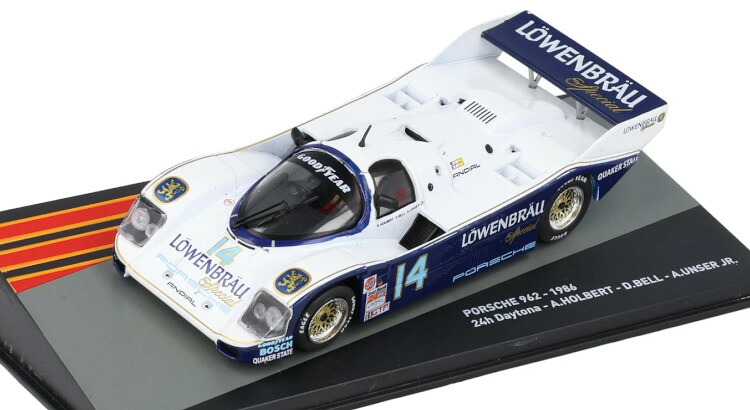 アルタヤ 1/43 ポルシェ 962 #14 優勝 24時間 デイトナ 1986 ホルバート/ベル/アンサーJr Altaya 1:43 Porsche 962 #14 Winner 24h Daytona 1986 Holbert Bell Unser Jr