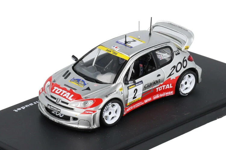 Salvat 1/43 プジョー 206 WRC #2 2001 AuriolSalvat 1:43 Peugeot 206 WRC #2 2001 Auriol 車-乗り物のおもちゃ-おもちゃ