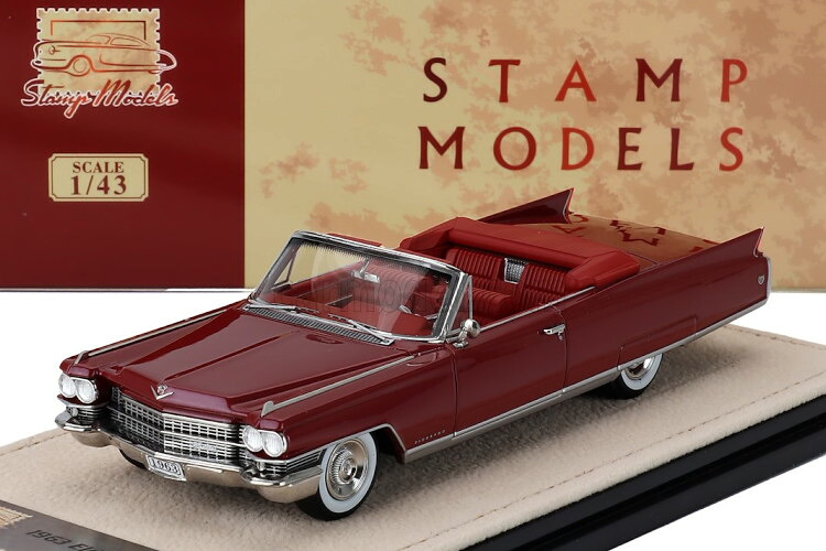 Stamp Models 1/43 キャデラック エルドラド ビアリッツ カブリオレ 明けっ広げ 1963 赤いこと 199台制限事項Stamp Models 1:43 CADILLAC ELDORADO BIARRITZ CABRIOLET OPEN 1963 RED LIMITED 199 pcs