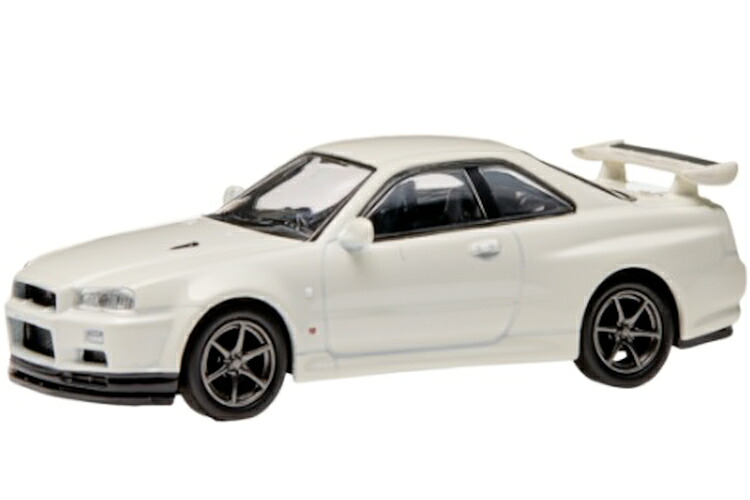 商売人特注 1/64 日産 地上地平 GT-R BNR34 白いことパールDealer Exclusive 1:64 Nissan Skyline GT-R BNR34 White Pearl