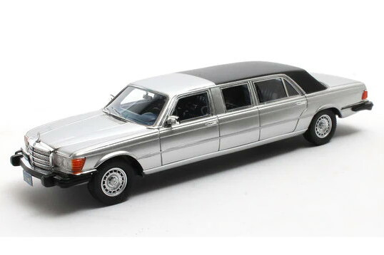 行列 1/43 メルセデス ベンツ 450 SEL 伸ばすことリムジーン 1973 1980 シルバーメタリックMatrix 1:43 Mercedes-Benz 450 Sel Stretch Limousine 1973 1980 Silver Metallic