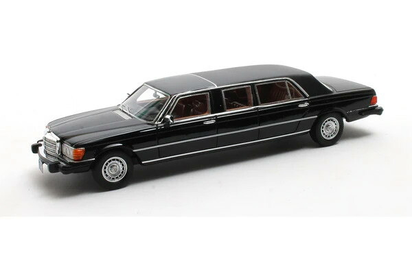 行列 1/43 メルセデス ベンツ 450 SEL 伸ばすことリムジーン 1973 1980 黒いことMatrix 1:43 Mercedes-Benz 450 Sel Stretch Limousine 1973 1980 Black