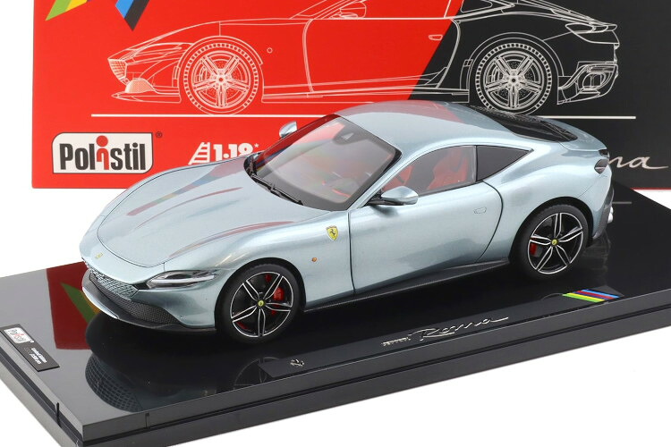 POLISTIL 1/18 フェラーリ 永遠の都 2019 グリジオ チタニオ 薄墨色 メタリックPOLISTIL 1:18 Ferrari Roma 2019 GRIGIO TITANIO GREY METALLIC