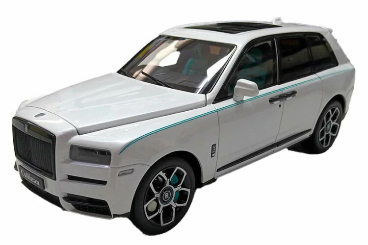 ロールスロイス特注 1/18 ロールスロイス 苛性カリナン 白いこと BB車輪付き添い人 開閉Rolls-Royce 1:18 Rolls-Royce Cullinan White with BB wheels