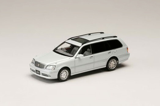 見澄ます43 1/43 トヨタ ジャケット冠 エステート 3.0 ロイヤル赤ちょうちん 白いことパールMARK43 1:43 Toyota Crown Estate 3.0 Royal Saloon White Pearl