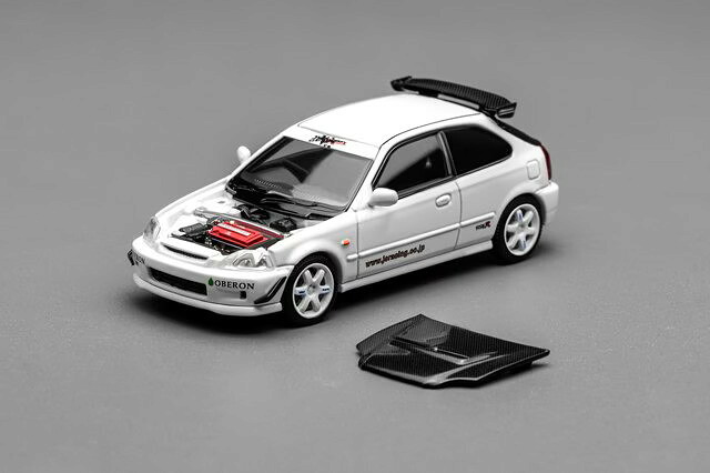 モーターヘリックス 1/64 ホンダ シビック 手合いR EK9 J\u0027s Racing リバリー 白いことMotorhelix 1:64 Honda Civic Type R EK9 J\u0027s Racing Livery White
