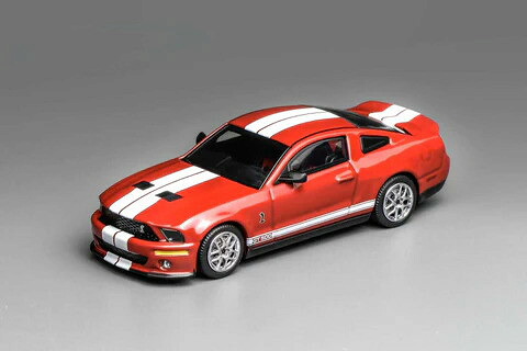 モーターヘリックス 1/64 ジェラルド・r・フォード マスタング シェルビー GT500 2007 赤いことMotorhelix x Greenlight 1:64 Ford Mustang Shelby GT500 2007 Red