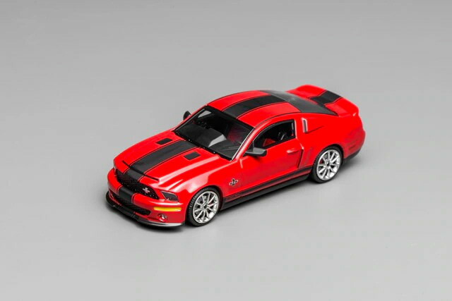 モーターヘリックス 1/64 ジェラルド・r・フォード マスタング シェルビー GT500 Super Snake 2007 赤いこと 黒いこと縞模様Motorhelix 1:64 Ford Mustang Shelby GT500 Super Snake