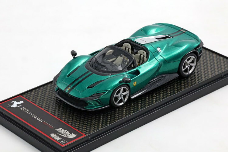 BBR 1/43 フェラーリ デイトナ SP3 グリーンジュエル 黒ストライプ 限定30台BBR 1:43 Ferrari Daytona SP3 Open Roof Green Jewel Black Stripe Limited 30 pcs|Reowide モデルカー カタログ SHOP