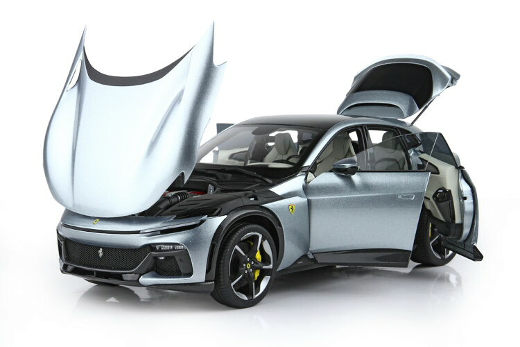 BBRひな形 1/18 フェラーリ プロサングエ SUV パノラミック 大屋根 2022 グリジオ チタニオ 薄墨色 開閉BBR MODELS 1:18 FERRARI PUROSANGUE SUV PANORAMIC ROOF 2022 GRIGIO TITANIO GREY