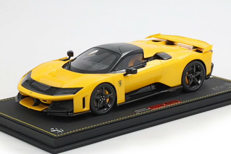 BBRひな形 1/18 フェラーリ F80 2024 炭素リム ジアッロ モデナ 黄色 黒いことBBR MODELS 1:18 FERRARI F80 2024 CARBON RIMS GIALLO MODENA YELLOW BLACK