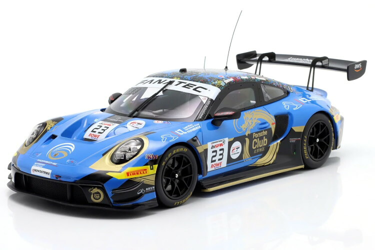 イクソ 1/18 ポルシェ 911 GT3 R #23 スパ24第四次元 2024 気違いトムIXO 1:18 Porsche 911 GT3 R #23 24h Spa 2024 Phantom