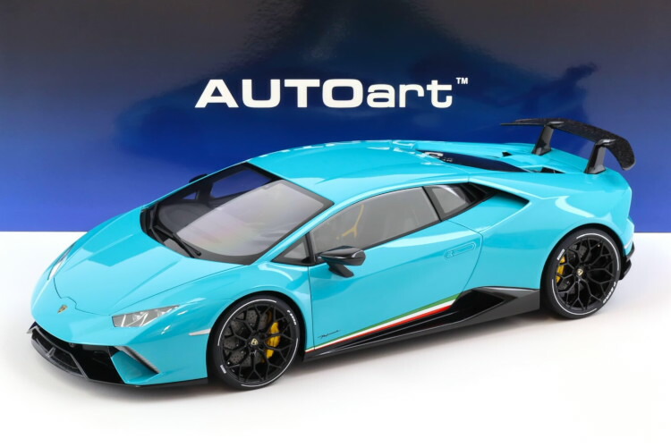 オートアート 1/12 ランボルギーニ ウラカン ペルフォルマンテ 2017 ブルーグラウコ ソリッドブルー 開閉 Autoart 1:12 Lamborghini Huracan Performante 2017 Blu Glauco solid blue
