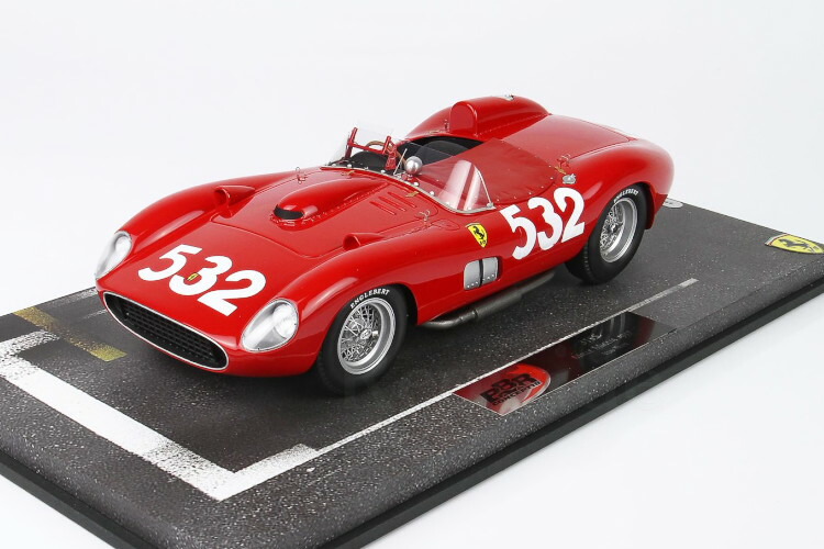 自動車 BBR 1/18 Ferrari 290 MM MilleMiglia 1956 BBR 1:18 Castellotti 1956 Ferrari Mille Miglia Diecast Model